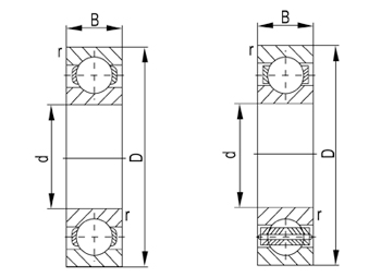 Protractum interiorem Ring Deep Groove Ball Bearings