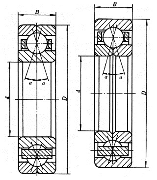 Tres Point et quattuor punctum angularis Contact Ball Bearings